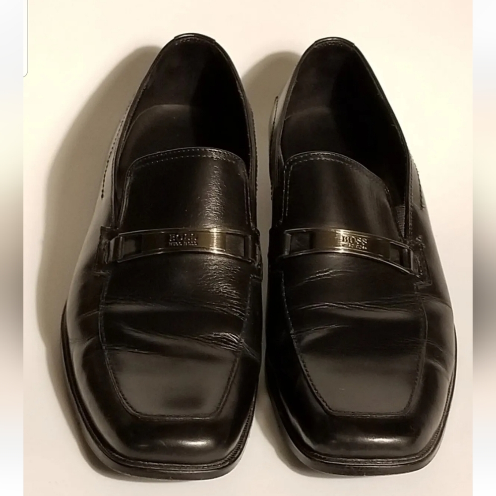 BOSS by HUGO BOSS Black Loafer Black Chrome Bit Men's Size 9